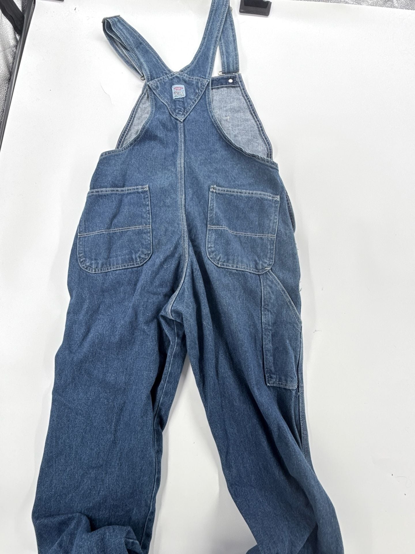Vintage 80’s/90’s Pointer Brand Denim Bib Overalls W34 L-M Blue Made In U.S.A. 5