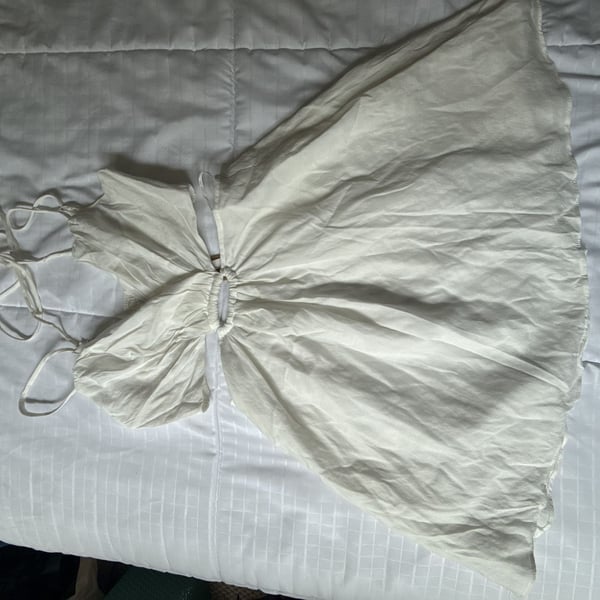 DO+BE Cutout Halter Mini Dress Size S White Backless Dress
