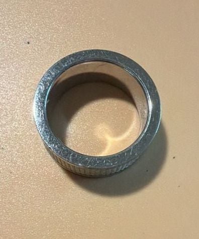 Stainless Steel Mesh Center 8mm Band Silver Ring 4