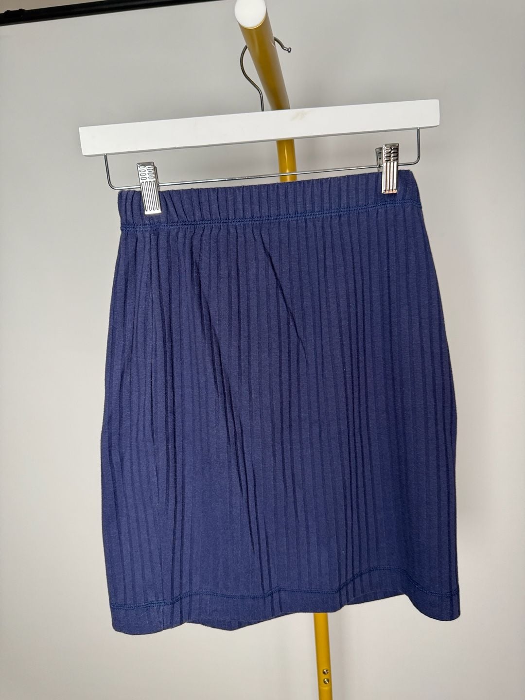 Forenza Skirt Size M Blue Ribbed Elastic Waist Vintage 2