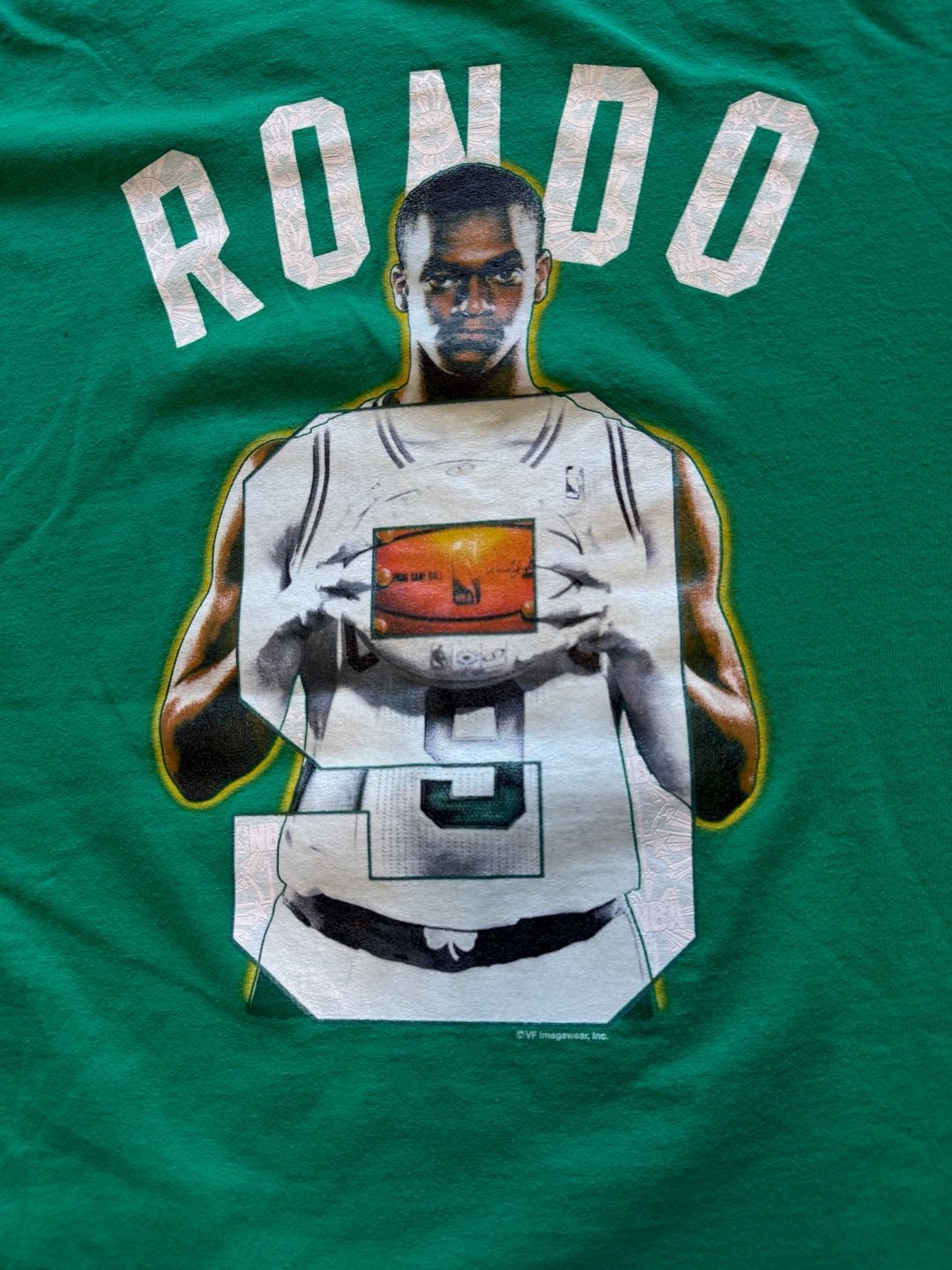 Majestic Boston Celtics Rajon Rondo The Clinic T-Shirt Size XL Green 10