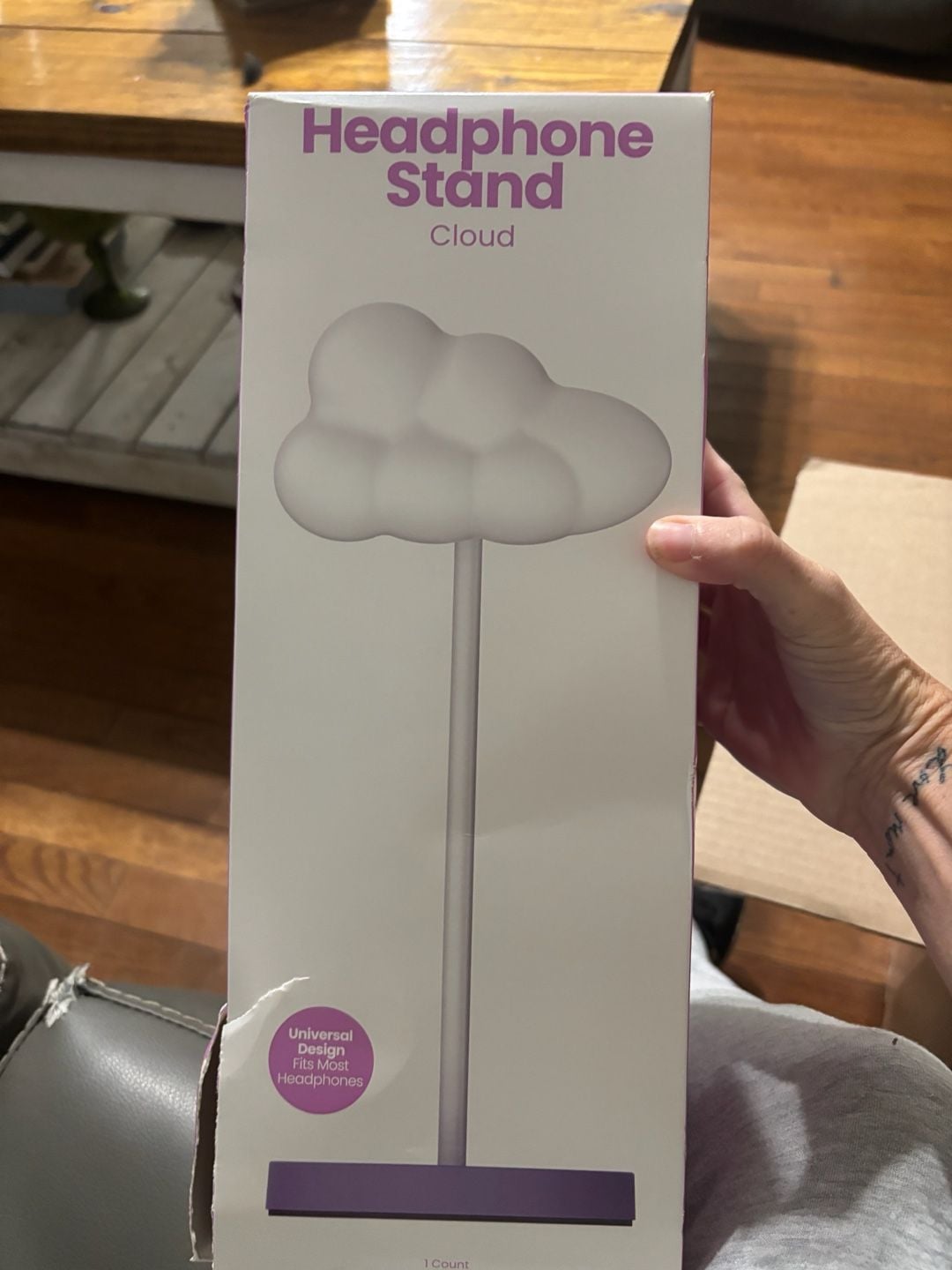 Gems Cloud Headphone Stand White And Purple 1