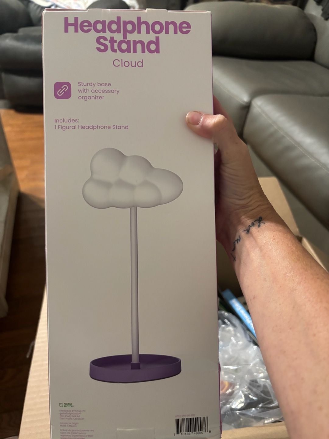 Gems Cloud Headphone Stand White And Purple 2