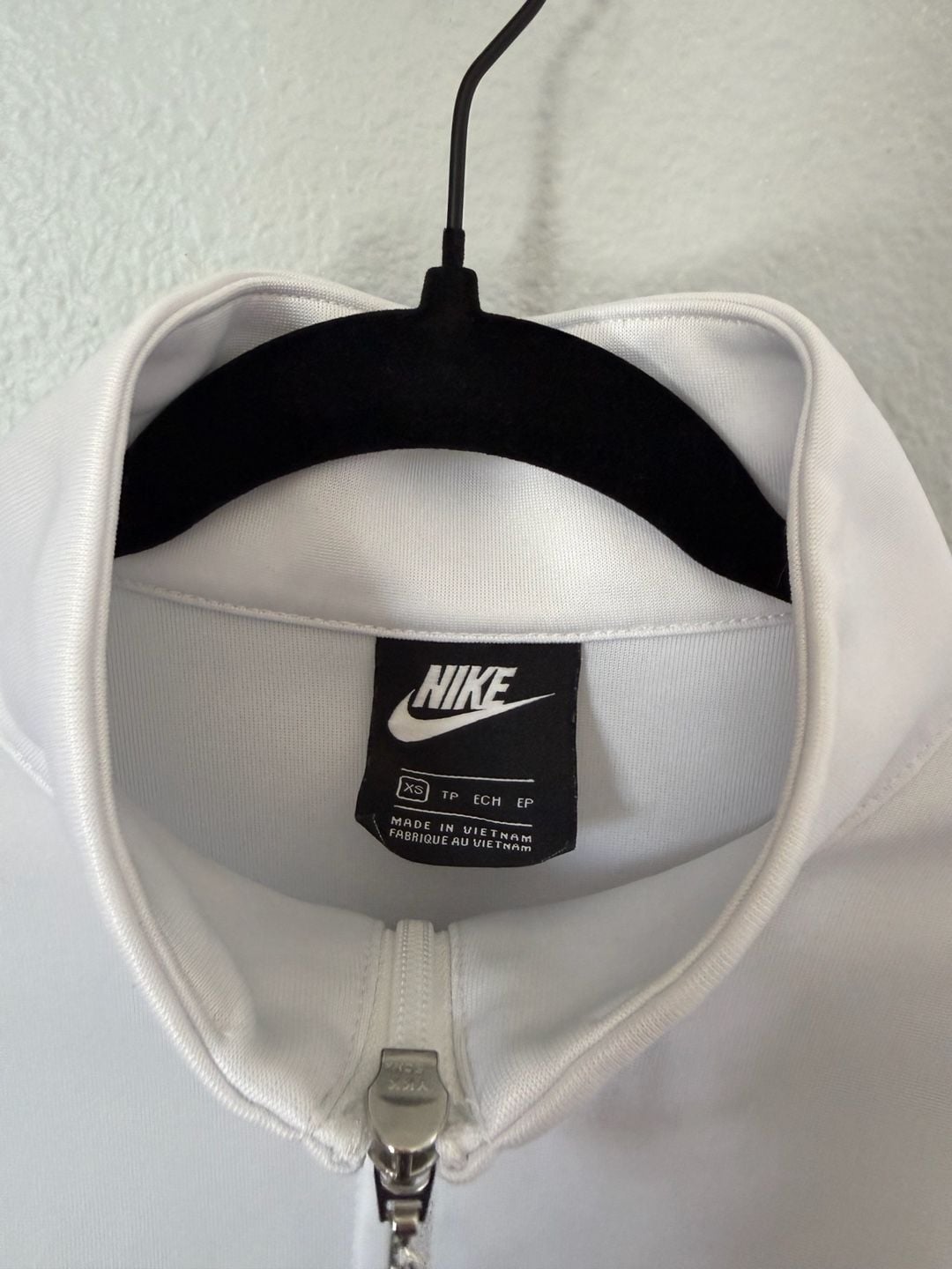 Nike Swoosh Jacket Size XS White Full Zip Track Top 4