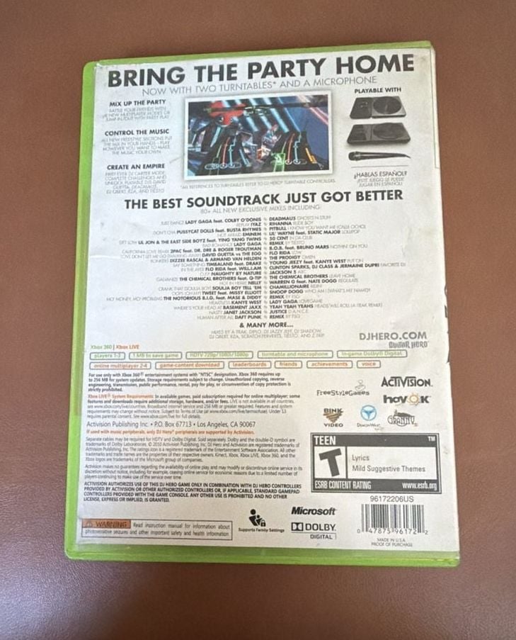 Activision DJ Hero 2 Xbox 360 CIB 2