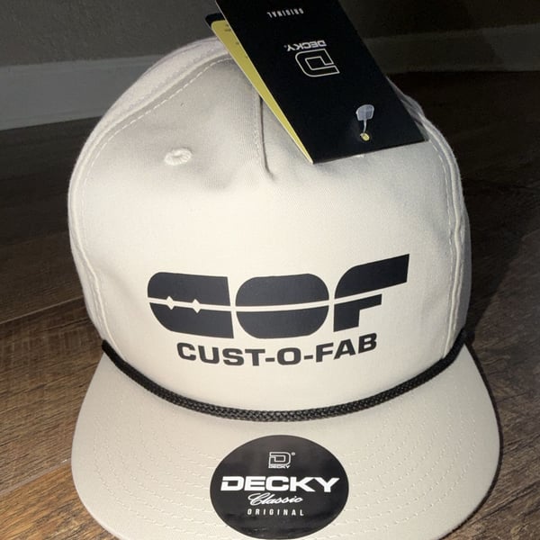 Decky Cust-O-Fab Snapback Hat Cream Classic Original Rope