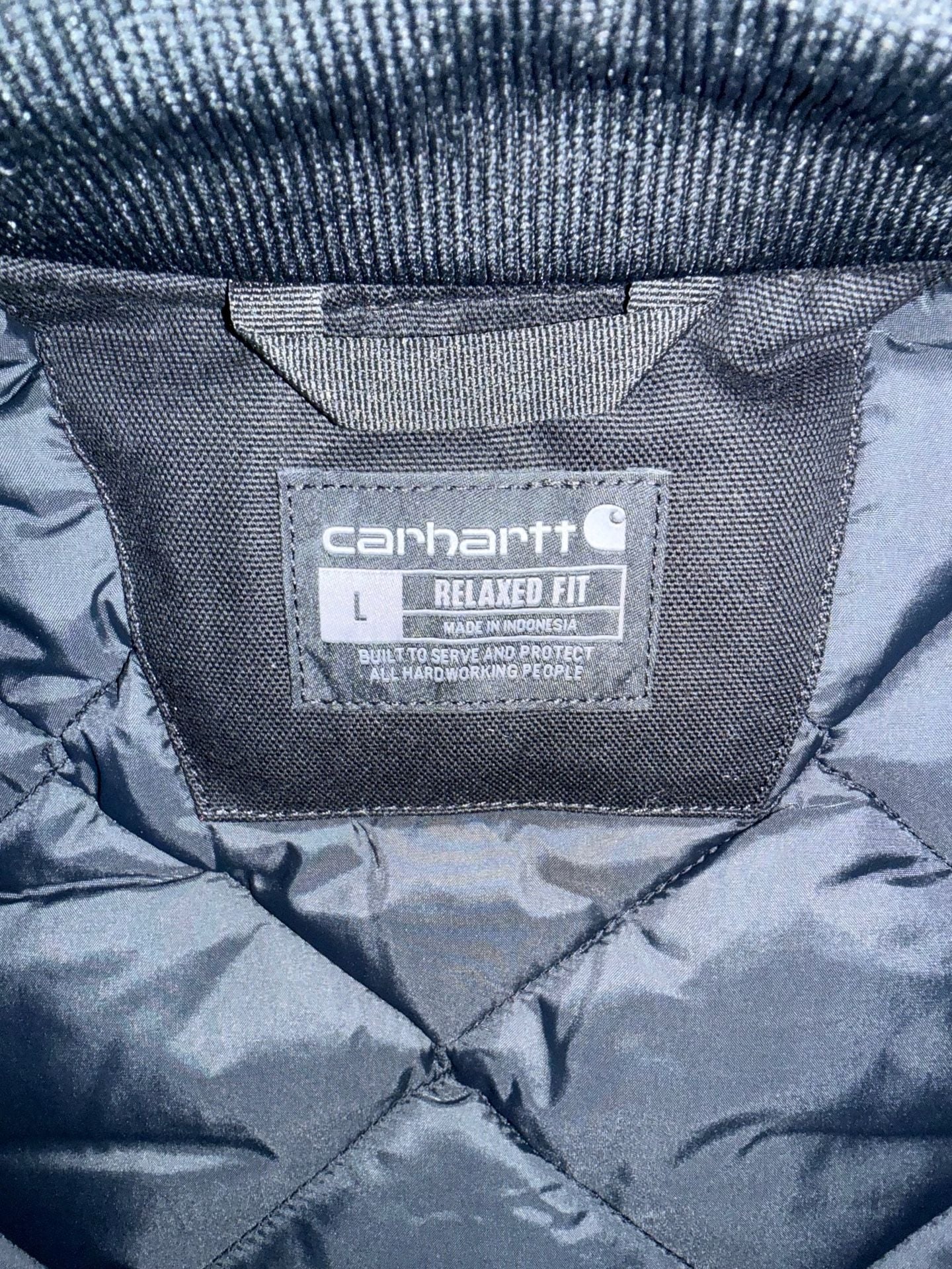 Carhartt V01 Duck Vest Size L Black Arctic Quilt Lined Canvas 7