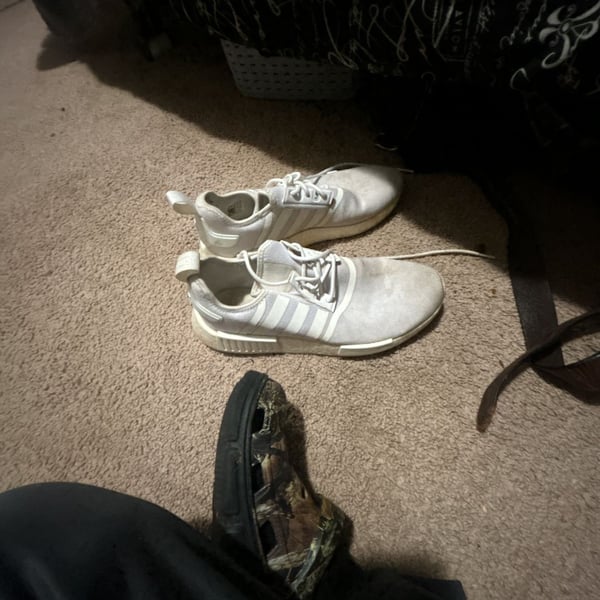 Adidas NMD R1 White Running Sneakers