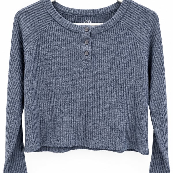 T&B Girls Waffle Knit Henley Top – Size L (10/12) – Nordstrom