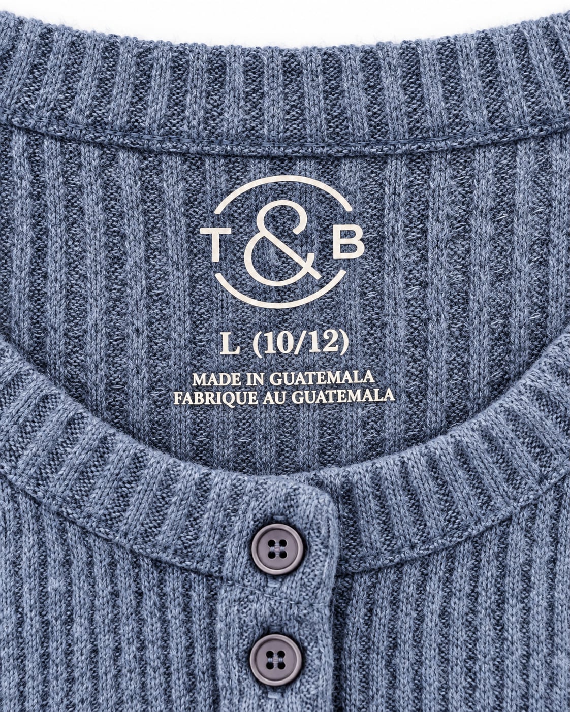 T&B Girls Waffle Knit Henley Top – Size L (10/12) – Nordstrom 3