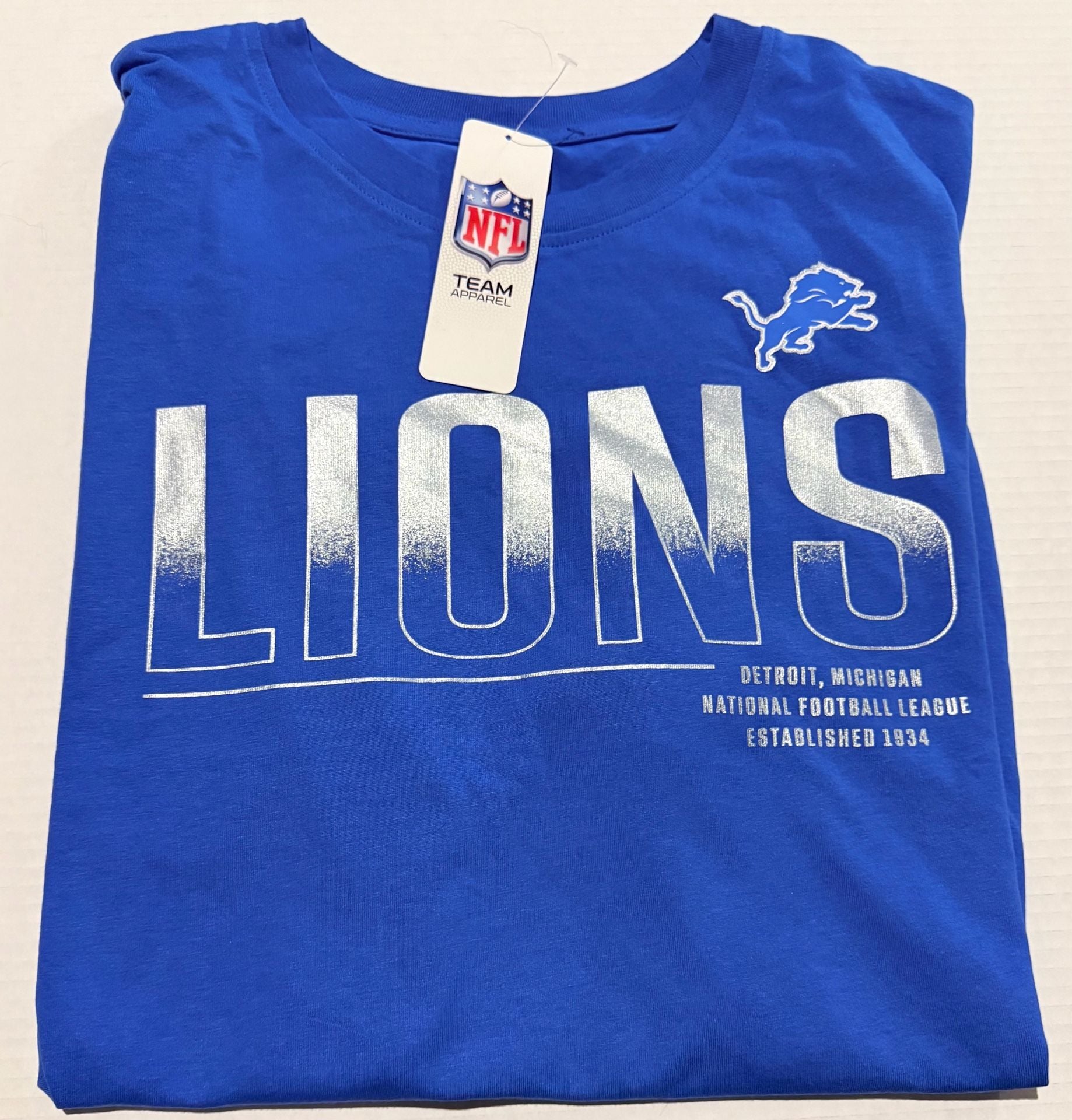 CSA Detroit Lions T-Shirt Size 2XL Blue NFL Team Apparel 5