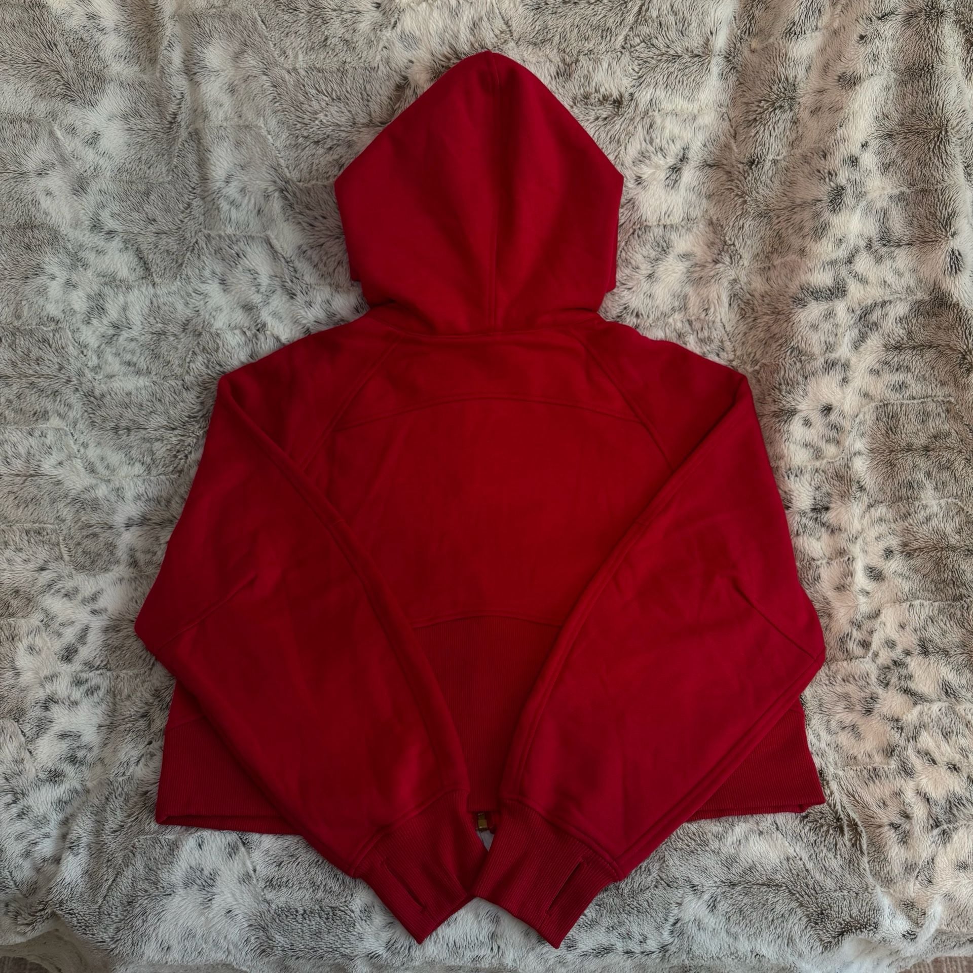 Lululemon Scuba Oversized Full-Zip Hoodie Size 6 Dark Red Gold 6
