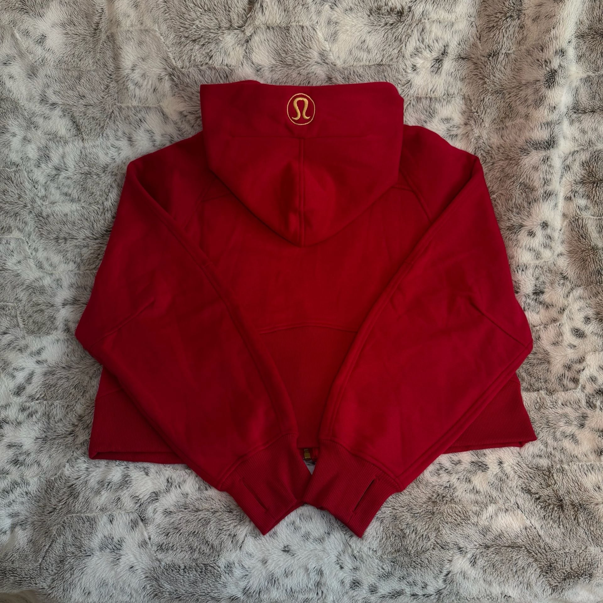 Lululemon Scuba Oversized Full-Zip Hoodie Size 6 Dark Red Gold 7