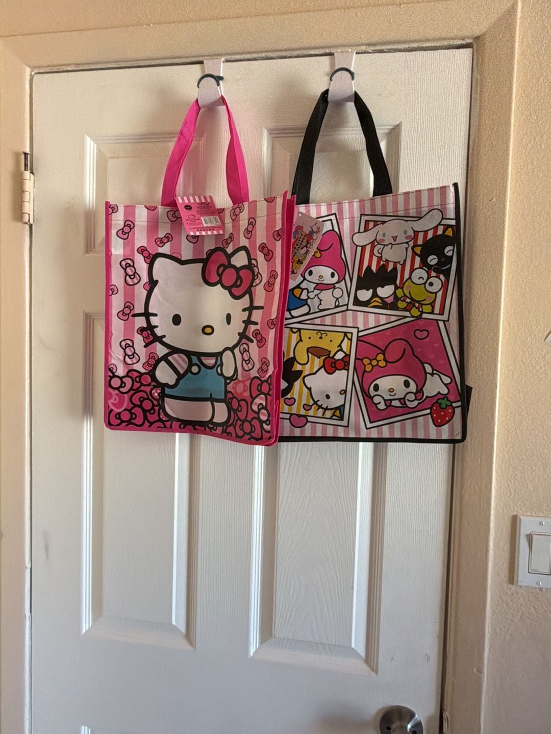2 pk. Of Sanrio Hello Kitty And Friends Reusable Tote Bags 1