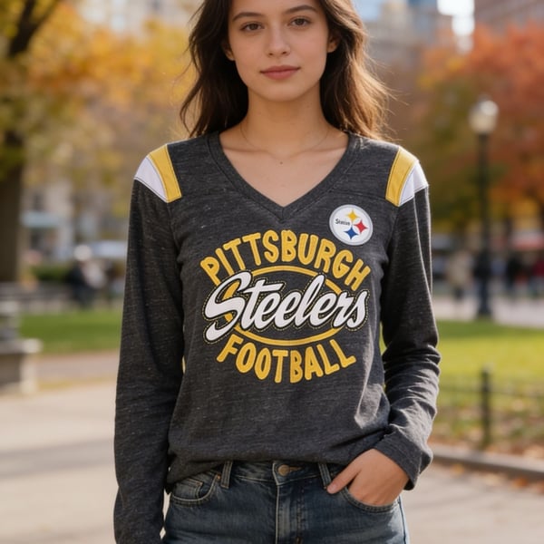 NFL Team Apparel Pittsburgh Steelers Size M Long Sleeve Shirt