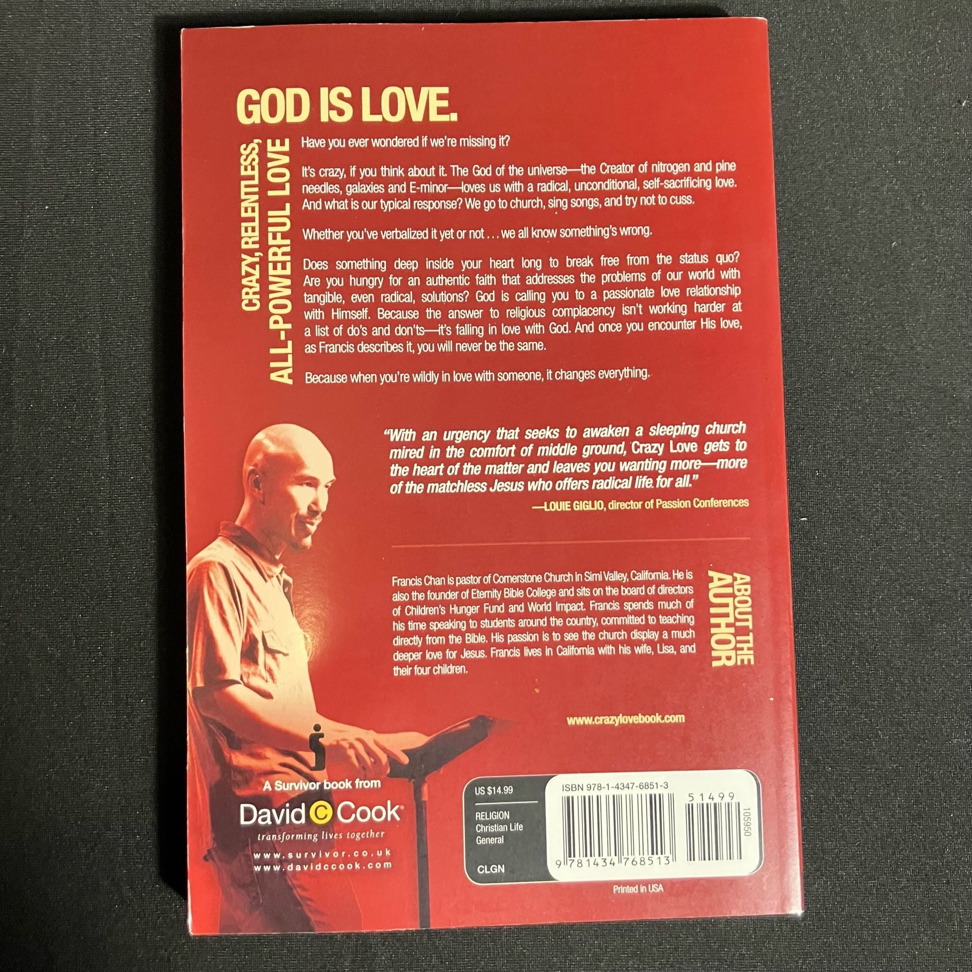Crazy Love: Overwhelmed by a Relentless God by Francis Chan 2