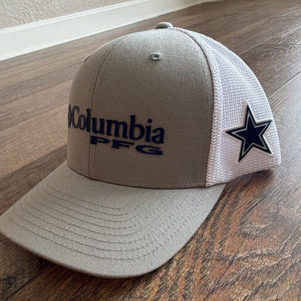 Columbia Dallas Cowboys PFG Mesh Ball Cap Gray White