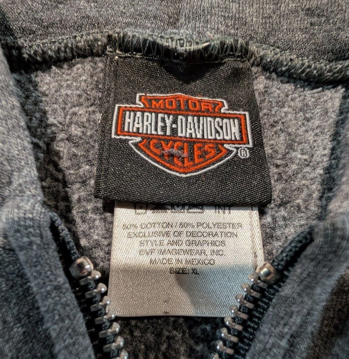 Harley-Davidson Zip-Up Hoodie Size XL Gray El Paso Texas Motorcycles 4