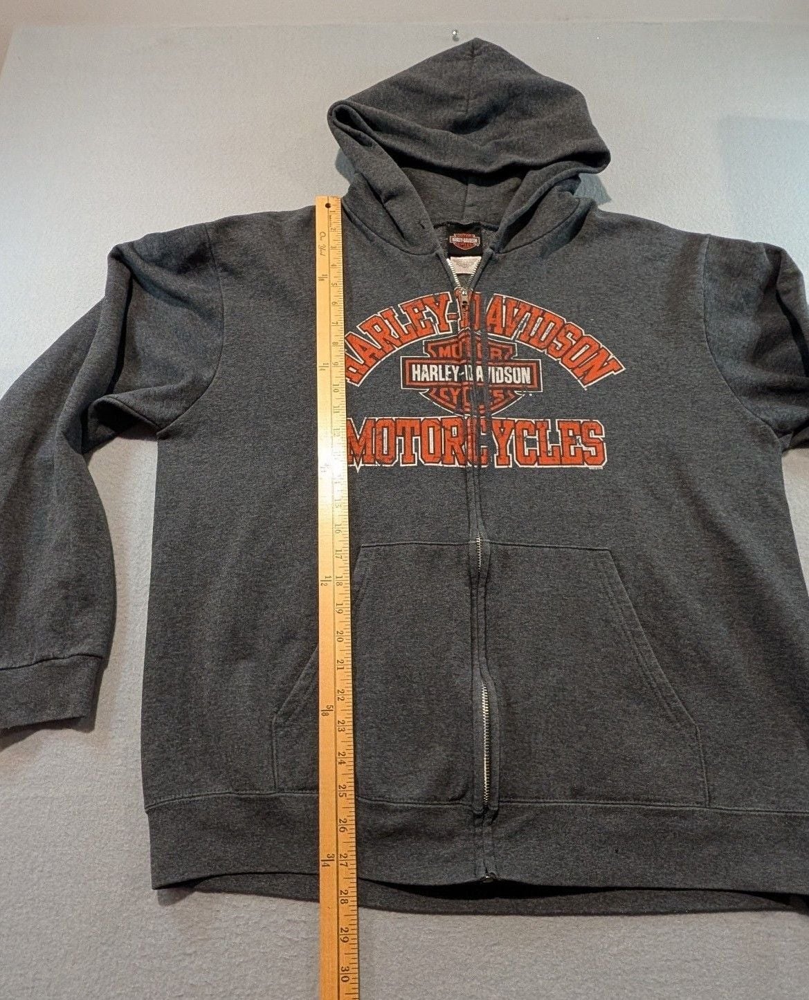 Harley-Davidson Zip-Up Hoodie Size XL Gray El Paso Texas Motorcycles 6