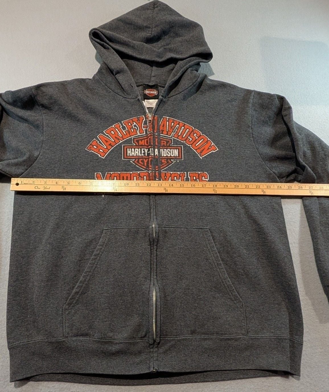 Harley-Davidson Zip-Up Hoodie Size XL Gray El Paso Texas Motorcycles 5