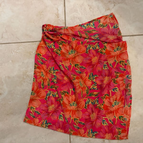 Beach Riot Melanie Sarong Pink Floral Swim Coverup