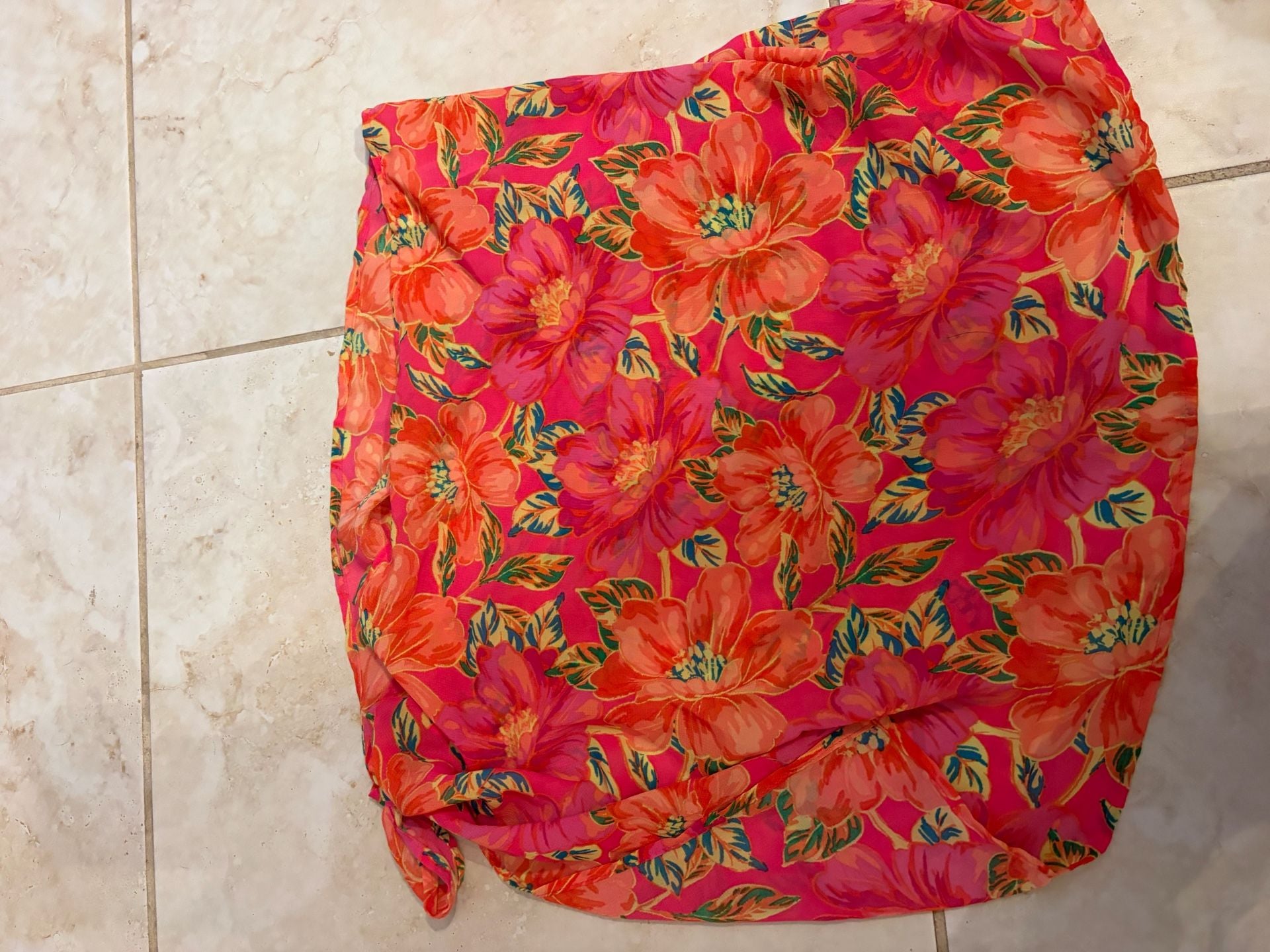 Beach Riot Melanie Sarong Pink Floral Swim Coverup 2