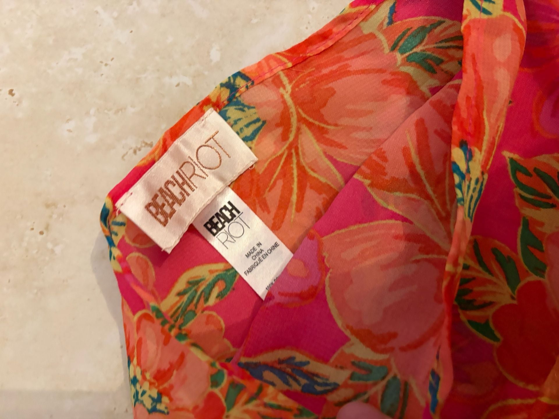 Beach Riot Melanie Sarong Pink Floral Swim Coverup 3