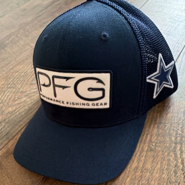 Columbia Dallas Cowboys PFG Mesh Hooks Flex Hat Navy