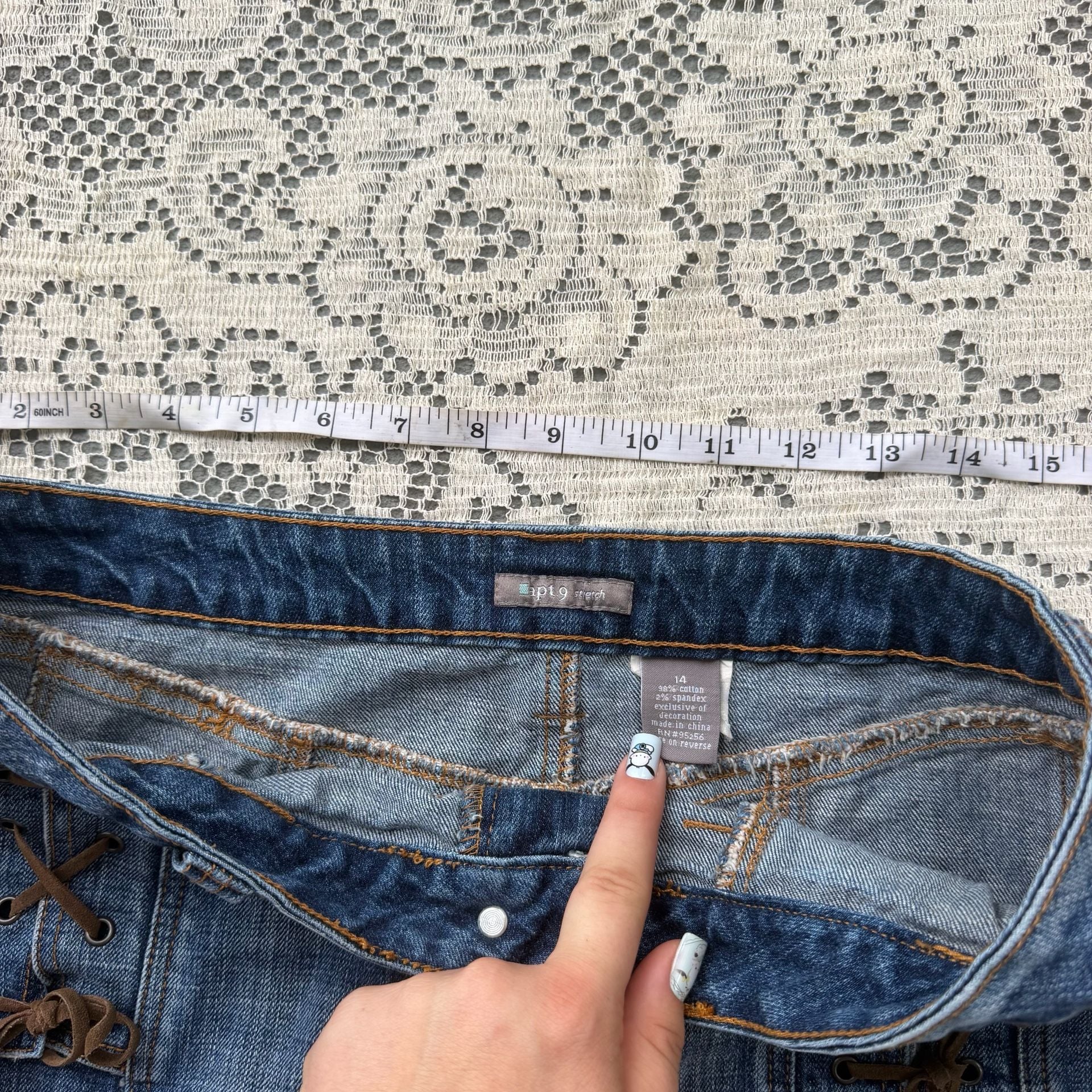 Y2K Vintage Fairycore Denim skirt 4
