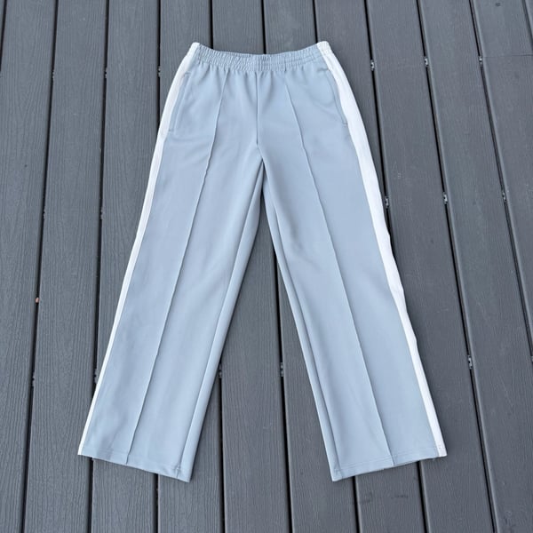 SKIMS Side Stripe Track Pant Size M Light Gray/ Bluish and White