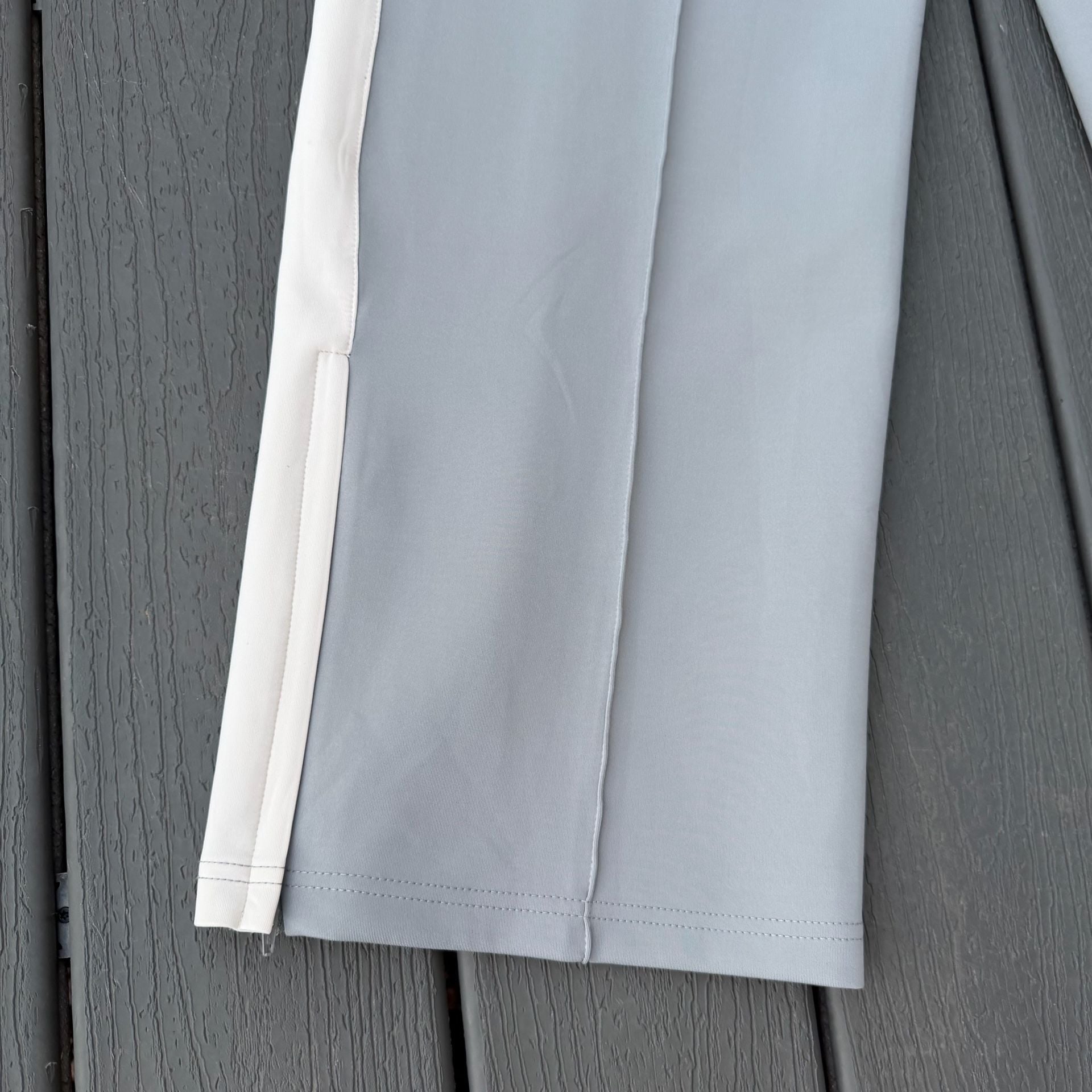 SKIMS Side Stripe Track Pant Size M Light Gray/ Bluish and White 7