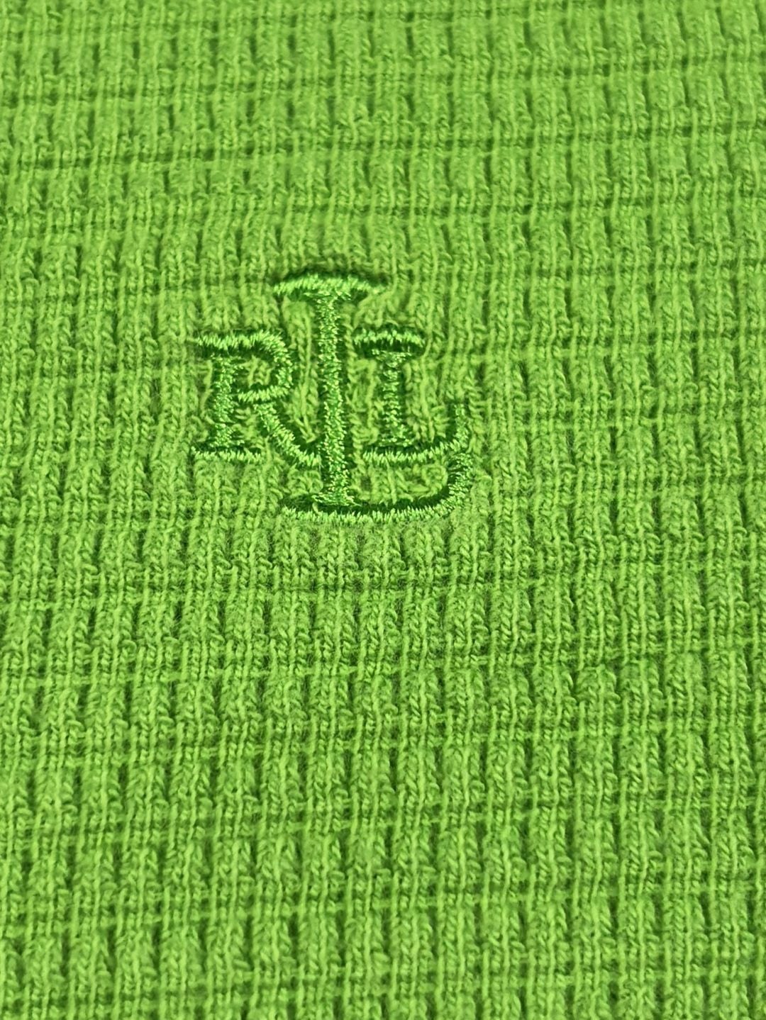 Lauren Jeans Co. Ralph Lauren Thermal Henley Size S Lime Green 7