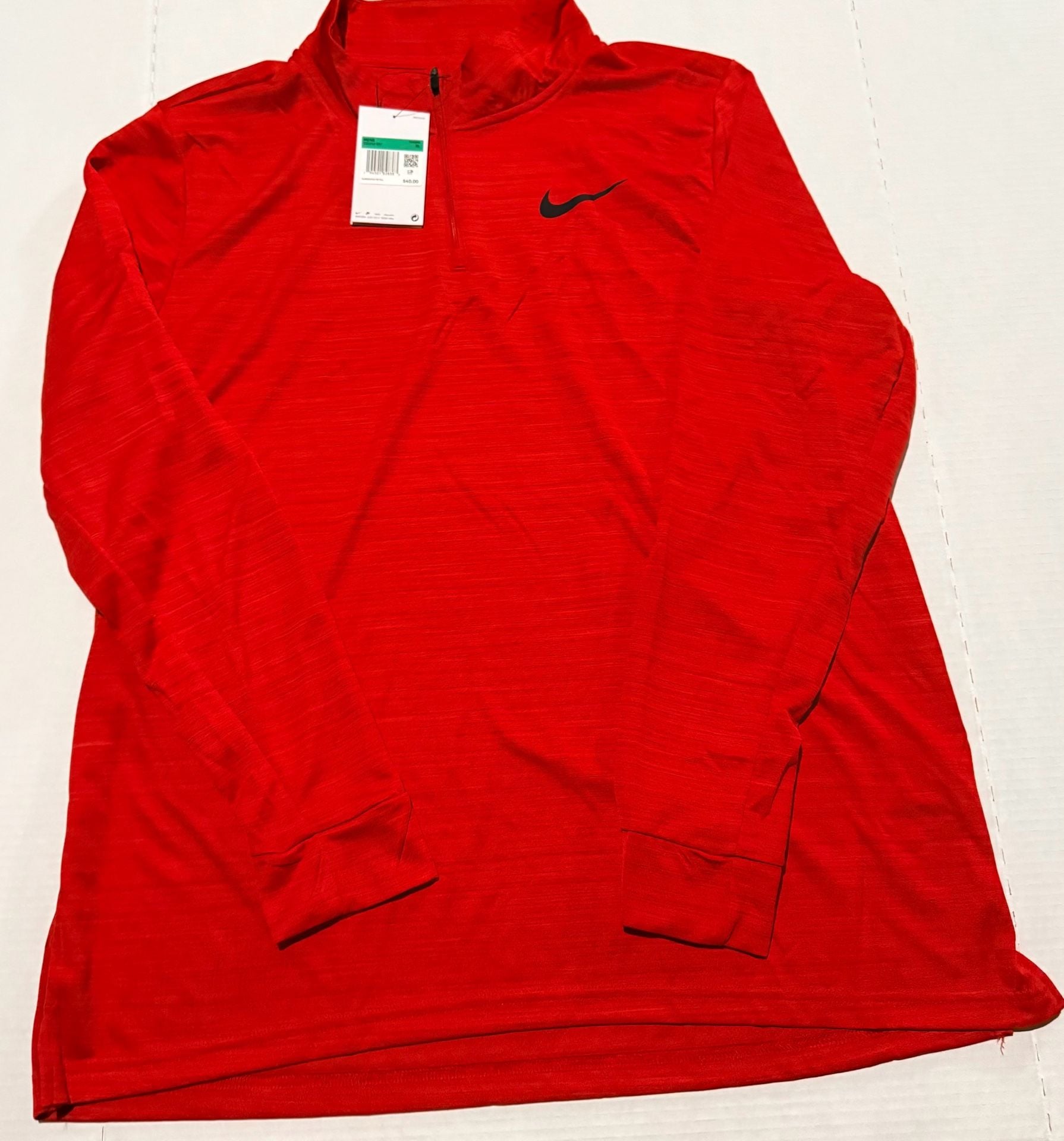 Nike Dri-FIT 1/2 Zip Training Pullover Size XL Red Long Sleeve 2