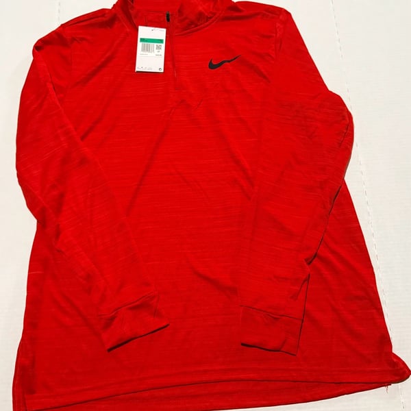Nike Dri-FIT 1/2 Zip Training Pullover Size XL Red Long Sleeve