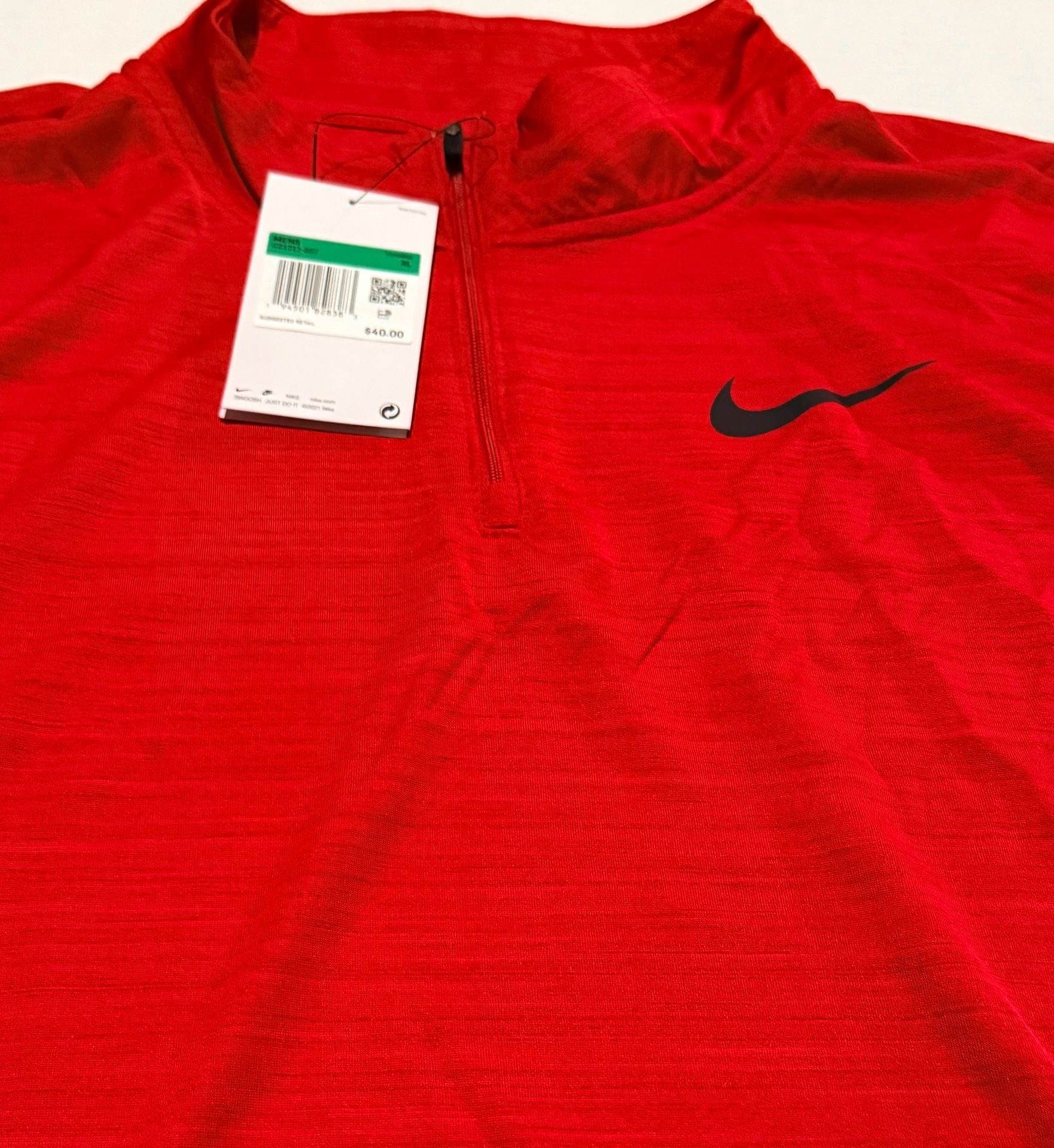 Nike Dri-FIT 1/2 Zip Training Pullover Size XL Red Long Sleeve 3