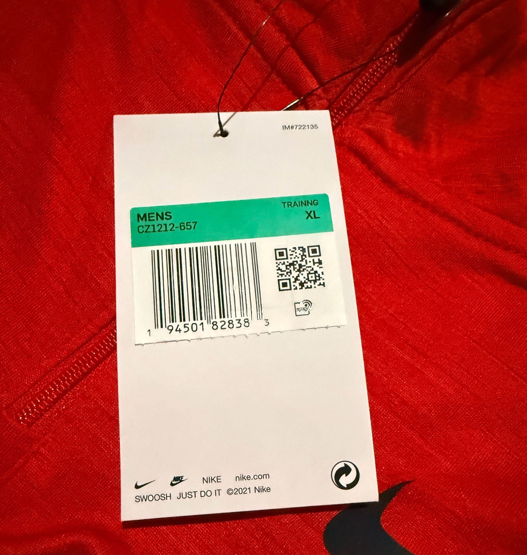 Nike Dri-FIT 1/2 Zip Training Pullover Size XL Red Long Sleeve 4