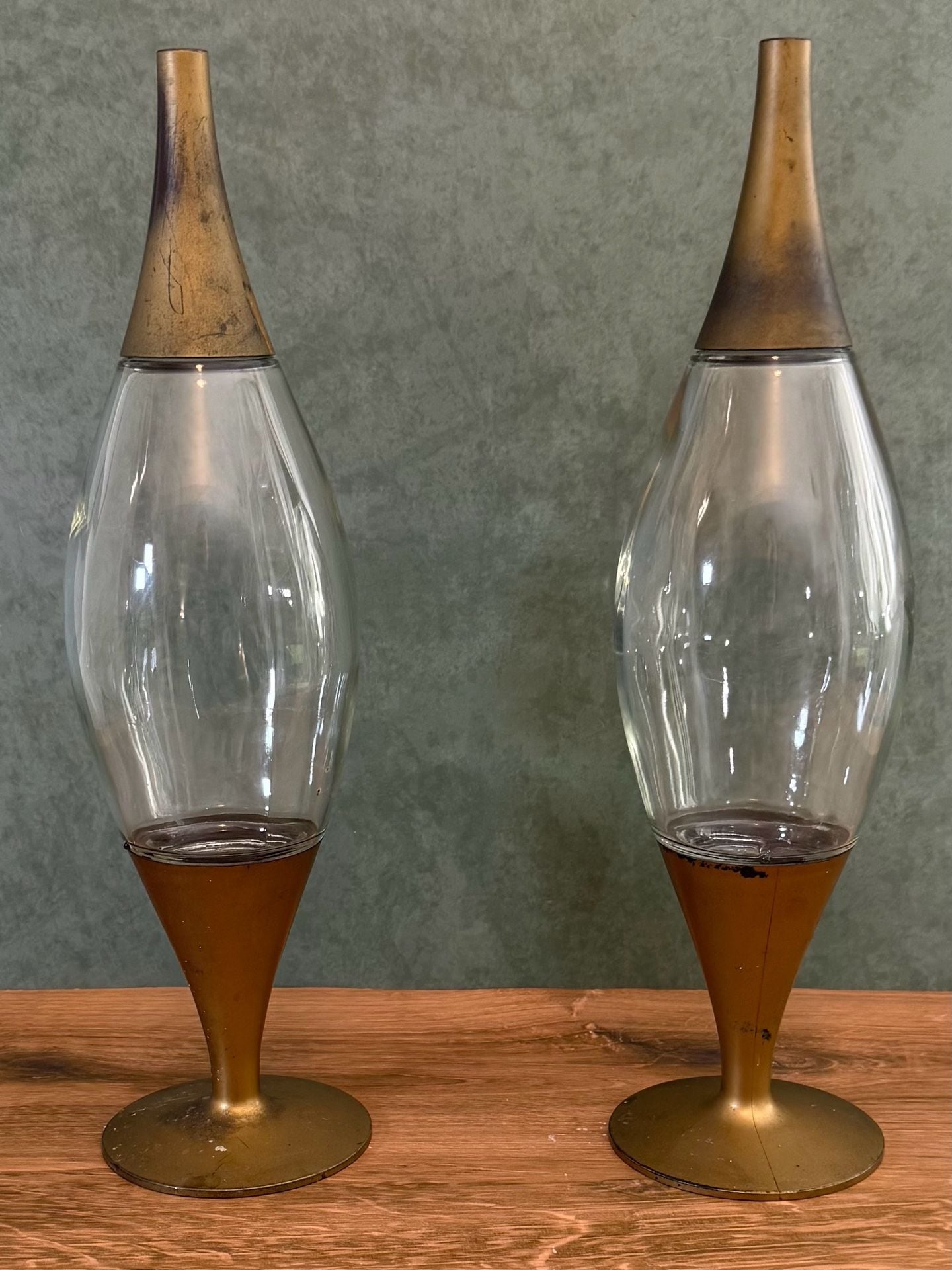 Vintage 1950s Space Age Whiskey Decanters Atomic Era MCM Art Deco 2