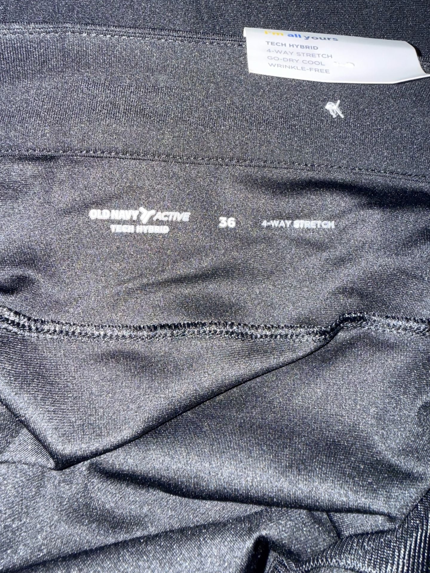 Old Navy Active Tech Hybrid Shorts Size 36 Black 4-Way Stretch 5