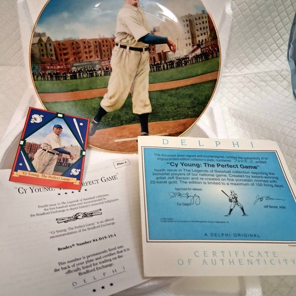Delphi Cy Young The Perfect Game Collector Plate