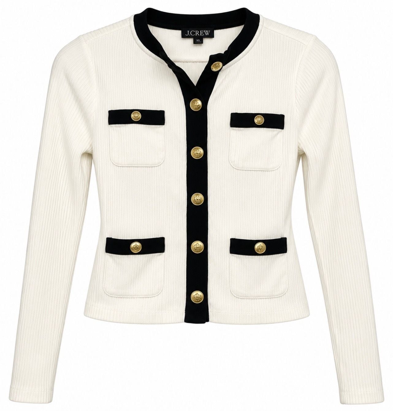 J. Crew Emilie Sweater Lady Jacket Size S White 2