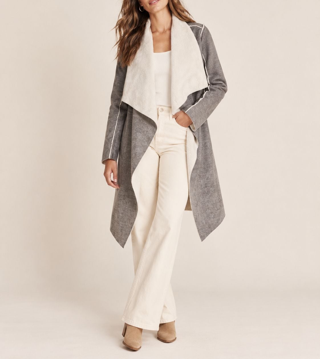 Anthropologie Amadi Sherpa Waterfall Coat XS Petite 2