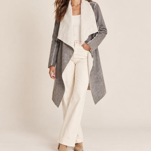 Anthropologie Amadi Sherpa Waterfall Coat XS Petite