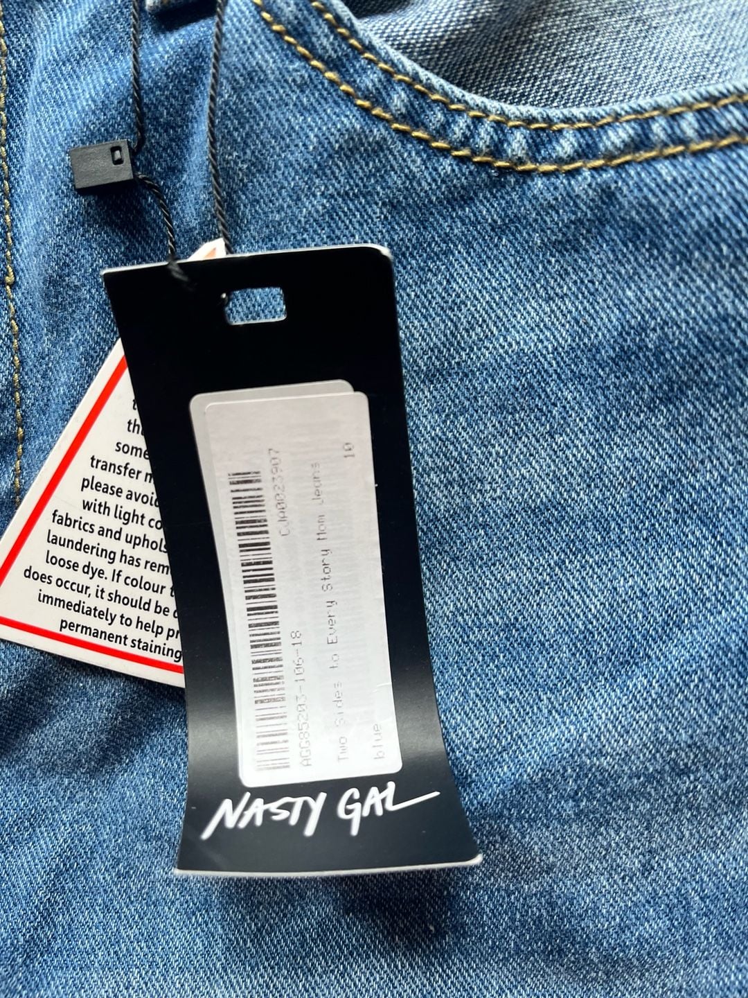 Nasty Gal Two Sides To Every Story Mom Jeans Size US 6 Blue 9
