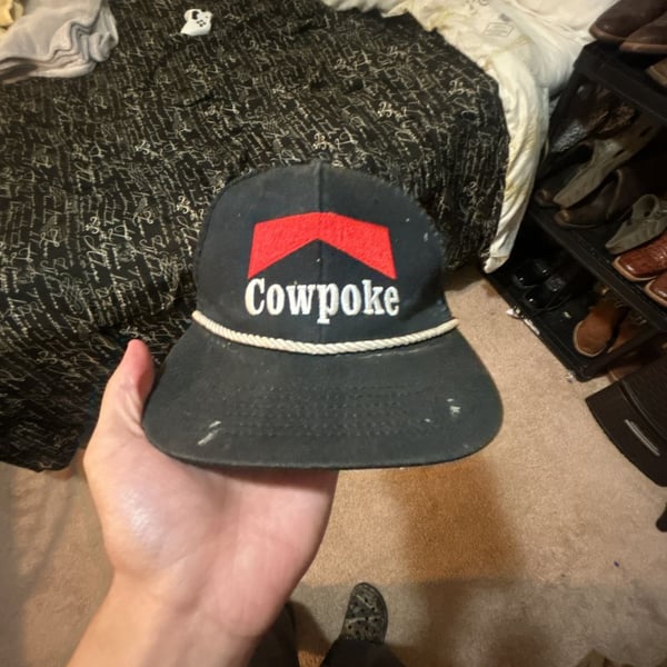 Cowboy Killer Cowpoke Trucker Hat Black Red Snapback