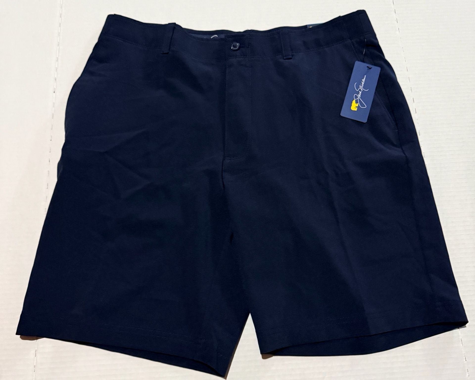 Jack Nicklaus Golf Shorts Size 36 Navy Blue Performance Flat Front NWT 3
