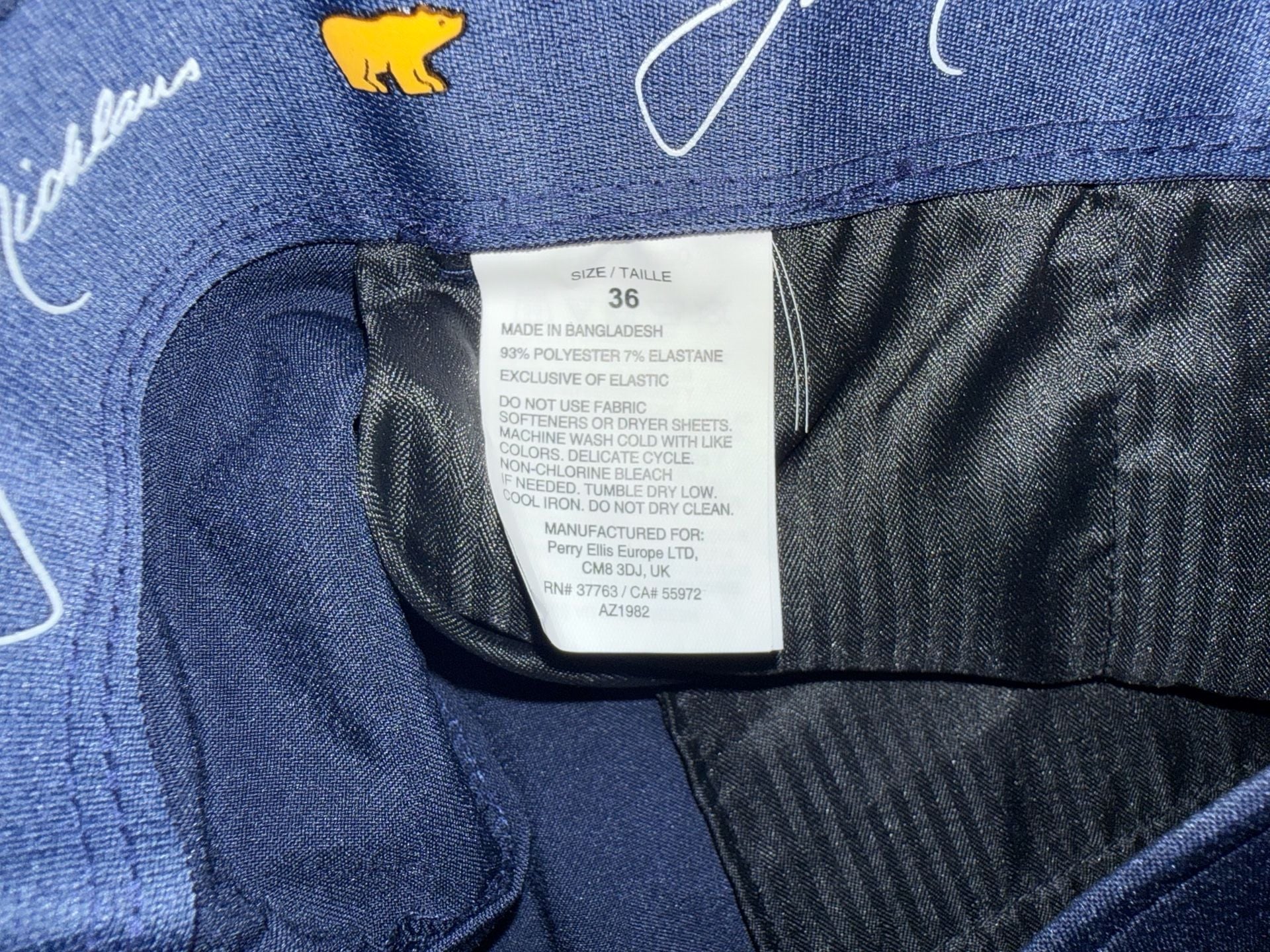 Jack Nicklaus Golf Shorts Size 36 Navy Blue Performance Flat Front NWT 5