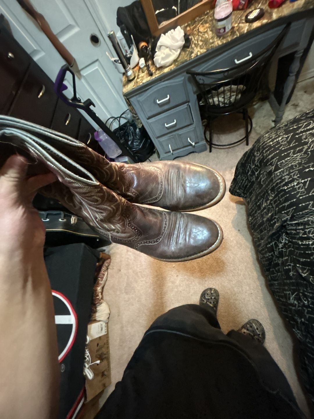 Ariat Brown Leather Western Cowboy Boots 2