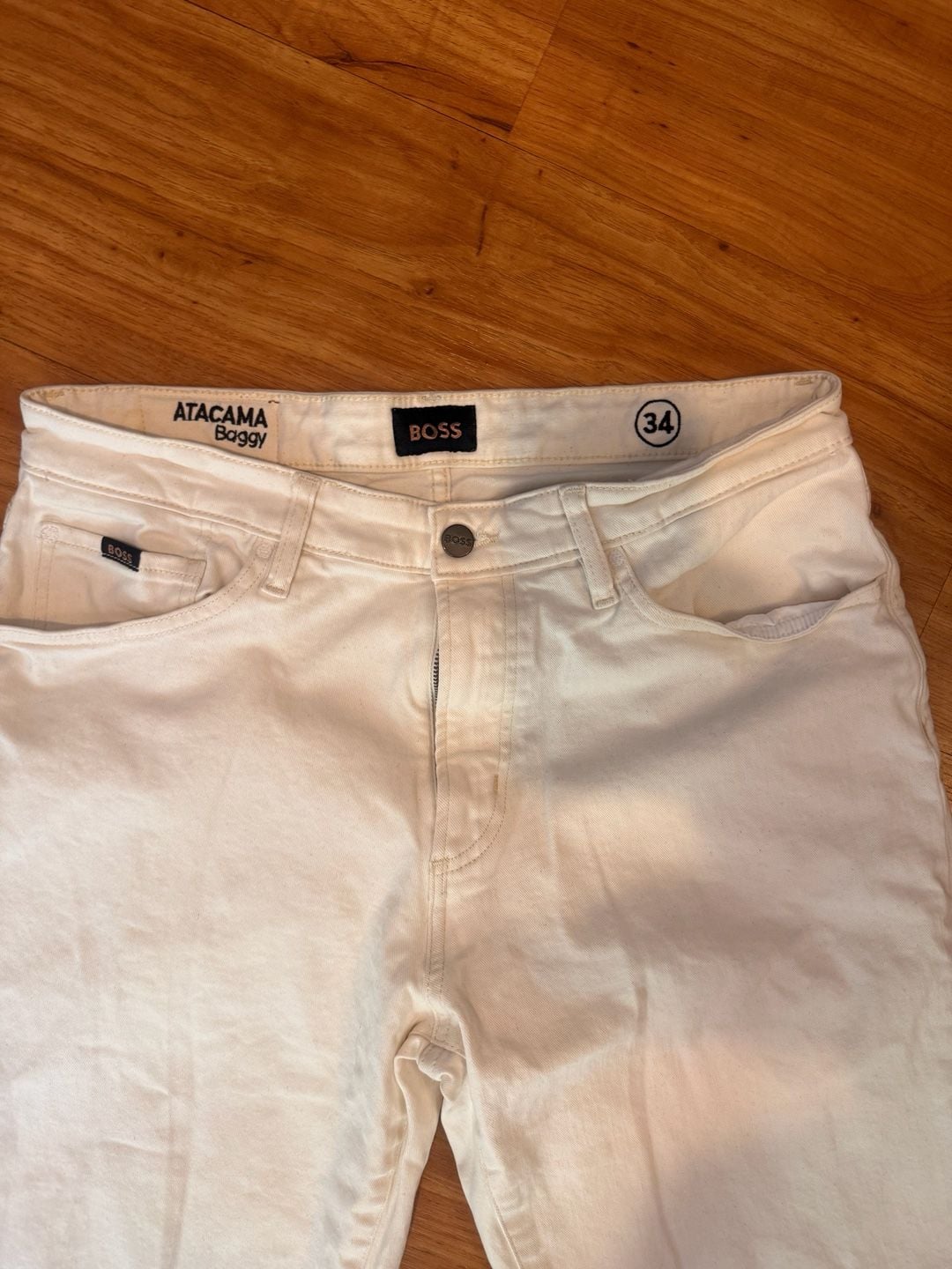 Boss Karamba Jeans Size 34x32 White Denim Pants 10
