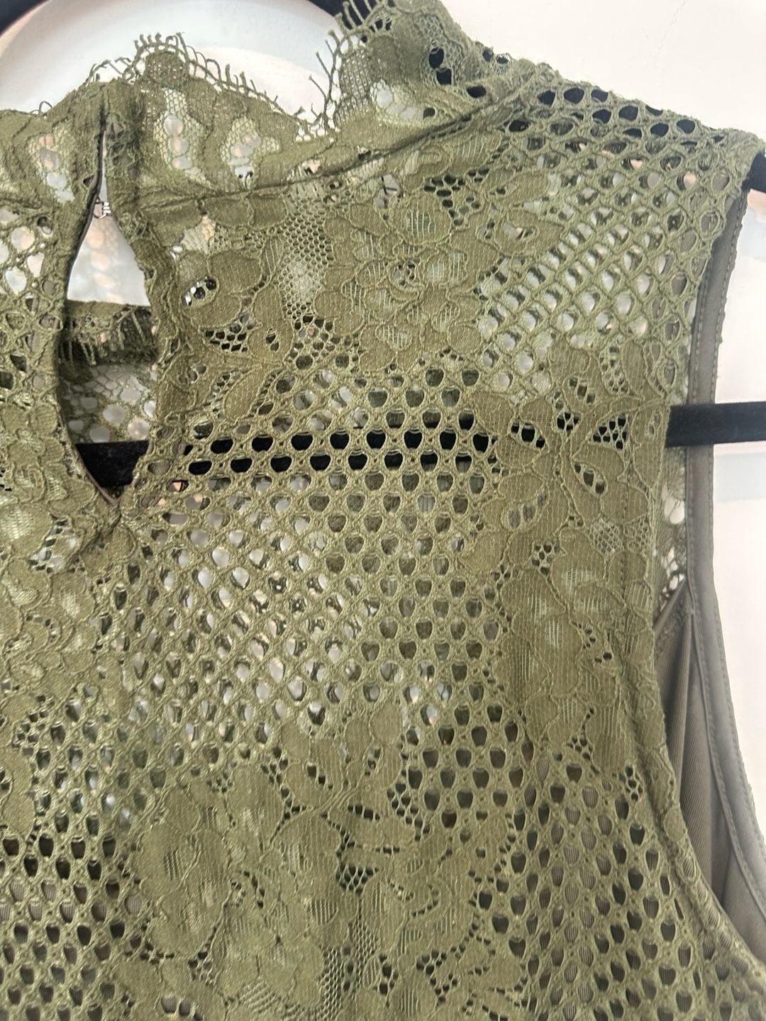 NWT Cato Green Lace Sleeveless Dress 6
