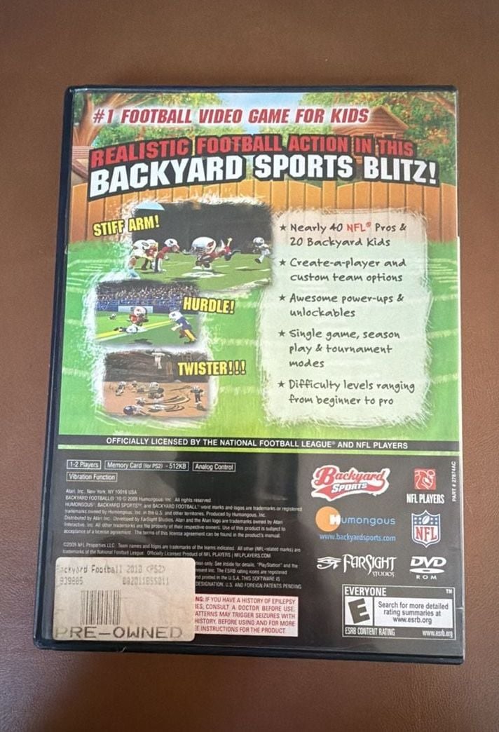 Backyard Football 10 PS2 Game CIB 2
